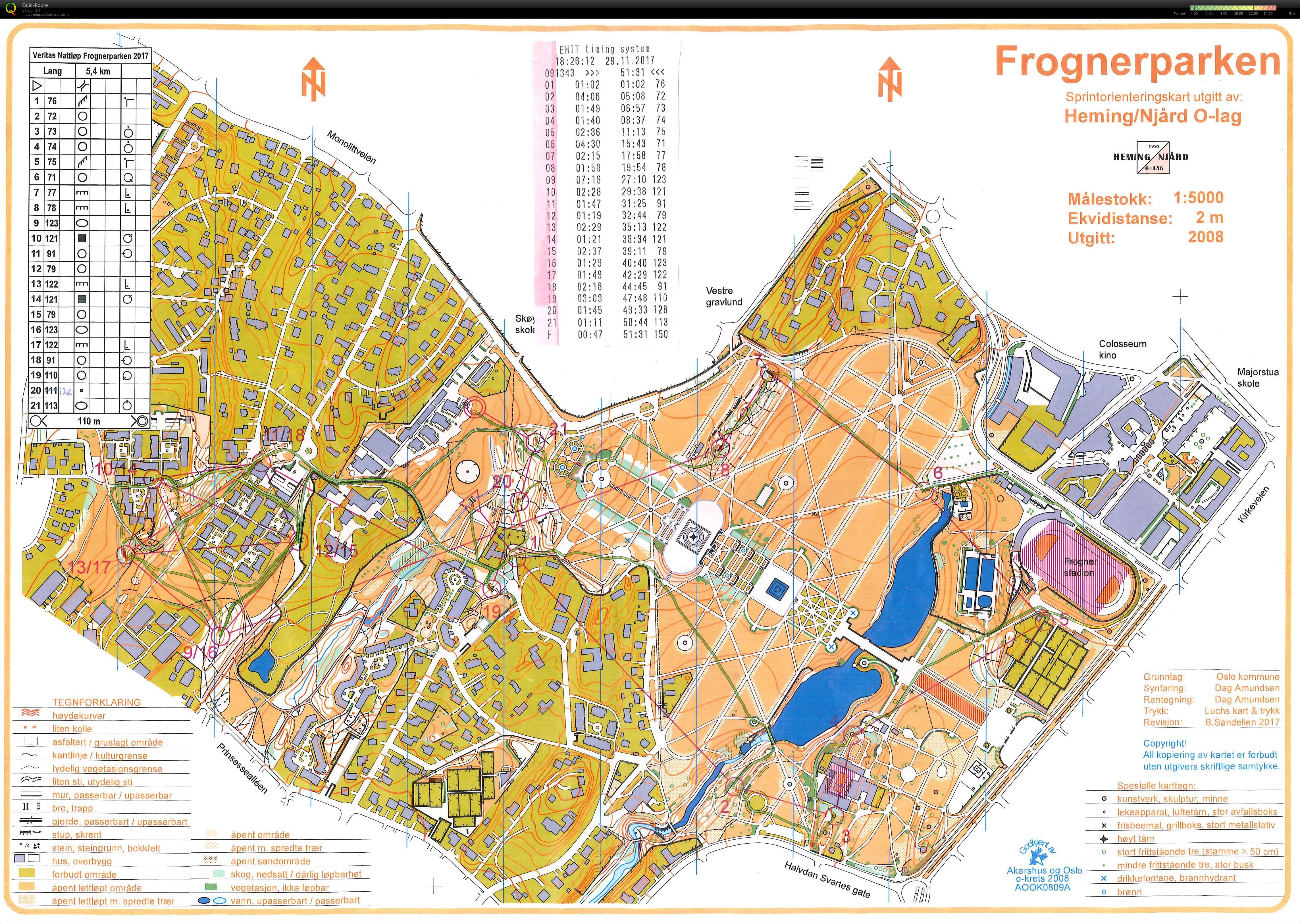 VBIL Frognerparken 171129 Lang 5,4km (28/11/2017)