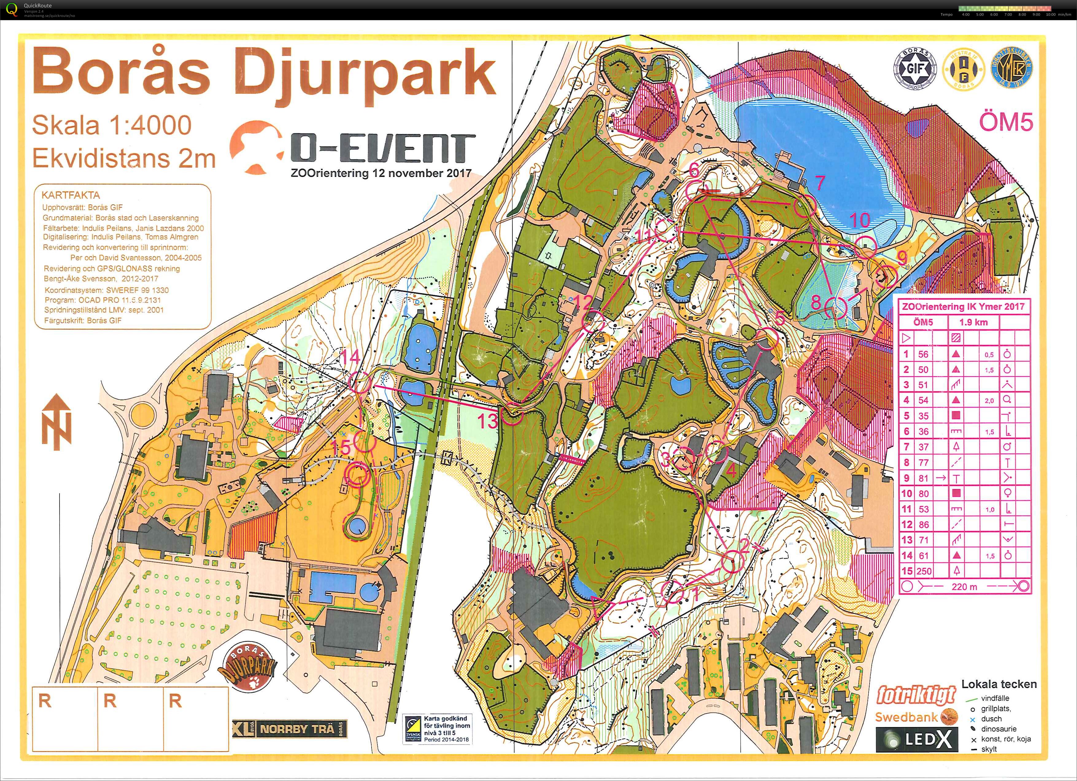 OEvent 3#3 2017 OM5 1,9km BoråsDyreparkSprint (12/11/2017)