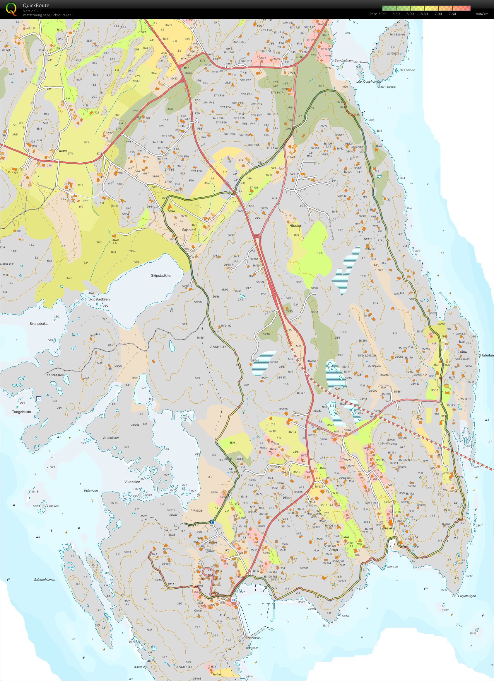 Asmaløy syd rundtur (28-07-2009)